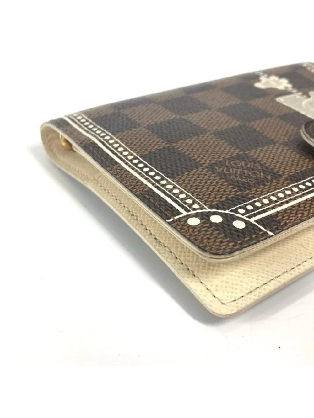 Louis Vuitton Notebook Cover Agenda PM Trunk Pattern Damier Canvas Ebene Brown